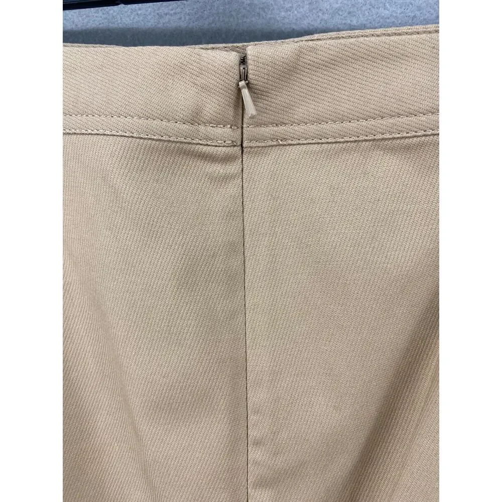 Talbots Skirt Womens‎ Sz 14 Tan Beige Lace Front Pencil Straight Slit Career - Picture 5 of 11